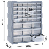 NNEVL Multi-drawer Organiser with 39 Drawers 38x16x47 cm