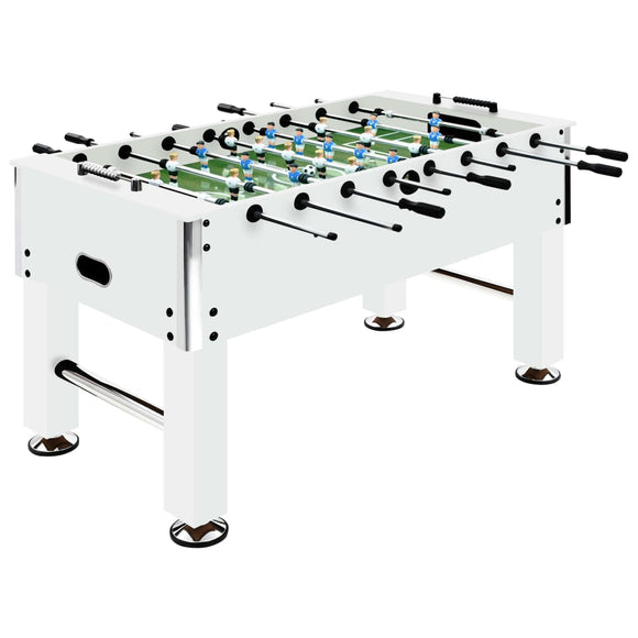 NNEVL Football Table Steel 60 kg 140x74.5x87.5 cm White