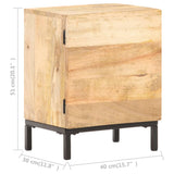 NNEVL Bedside Cabinet 40x30x51 cm Solid Mango Wood