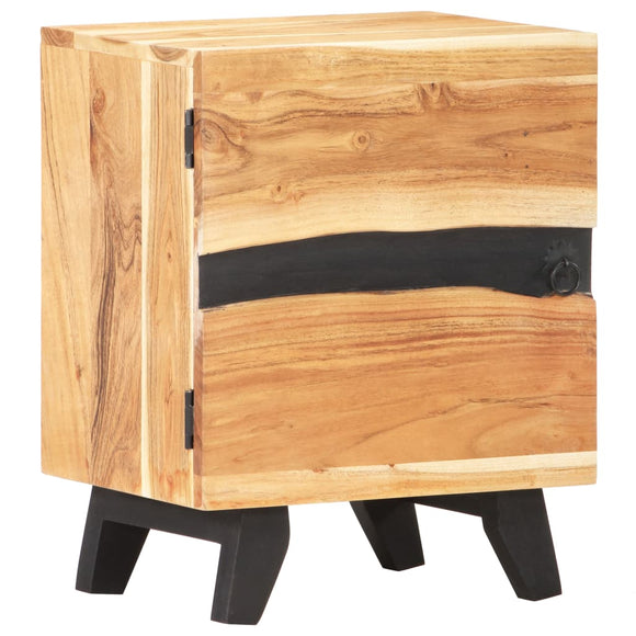 NNEVL Bedside Cabinet 40x30x51 cm Solid Acacia Wood