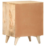 NNEVL Carved Bedside Cabinet 40x30x50 cm Solid Mango Wood