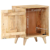 NNEVL Carved Bedside Cabinet 40x30x50 cm Solid Mango Wood