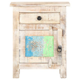 NNEVL Bedside Cabinet 40x30x50 cm Rough Acacia Wood