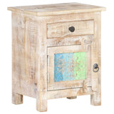 NNEVL Bedside Cabinet 40x30x50 cm Rough Acacia Wood