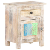 NNEVL Bedside Cabinet 40x30x50 cm Rough Acacia Wood