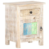 NNEVL Bedside Cabinet 40x30x50 cm Rough Acacia Wood