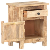 NNEVL Bedside Cabinet 40x30x50 cm Rough Mango Wood