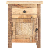 NNEVL Bedside Cabinet 40x30x50 cm Rough Mango Wood