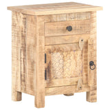 NNEVL Bedside Cabinet 40x30x50 cm Rough Mango Wood