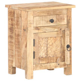 NNEVL Bedside Cabinet 40x30x50 cm Rough Mango Wood