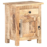 NNEVL Bedside Cabinet 40x30x50 cm Rough Mango Wood