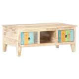 NNEVL Coffee Table 100x55x40 cm Rough Acacia Wood