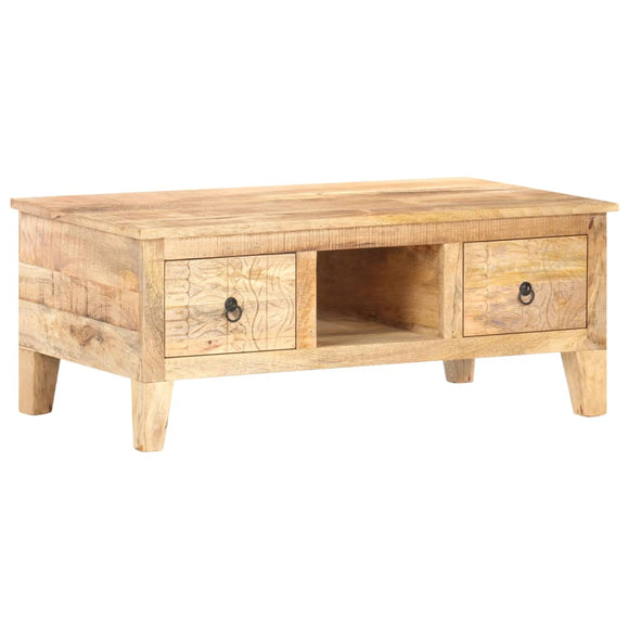 NNEVL Coffee Table 100x55x40 cm Rough Mango Wood