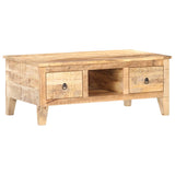 NNEVL Coffee Table 100x55x40 cm Rough Mango Wood