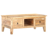 NNEVL Coffee Table 100x55x40 cm Rough Mango Wood