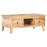 NNEVL Coffee Table 100x55x40 cm Rough Mango Wood