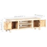 NNEVL TV Cabinet 120x30x40 cm Rough Acacia Wood