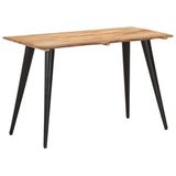 NNEVL Dining Table with Live Edges 120x60x75 cm Solid Acacia Wood