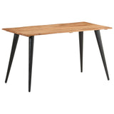 NNEVL Dining Table with Live Edges 140x60x75 cm Solid Acacia Wood
