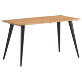 NNEVL Dining Table with Live Edges 140x60x75 cm Solid Acacia Wood