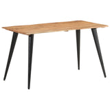 NNEVL Dining Table with Live Edges 140x60x75 cm Solid Acacia Wood