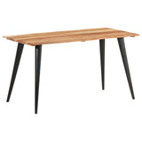 NNEVL Dining Table with Live Edges 140x60x75 cm Solid Acacia Wood