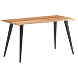 NNEVL Dining Table with Live Edges 140x60x75 cm Solid Acacia Wood