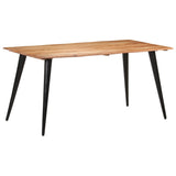 NNEVL Dining Table with Live Edges 160x80x75 cm Solid Acacia Wood