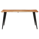 NNEVL Dining Table with Live Edges 160x80x75 cm Solid Acacia Wood