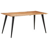 NNEVL Dining Table with Live Edges 160x80x75 cm Solid Acacia Wood