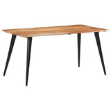 NNEVL Dining Table with Live Edges 160x80x75 cm Solid Acacia Wood