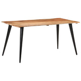 NNEVL Dining Table with Live Edges 160x80x75 cm Solid Acacia Wood