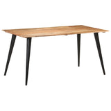 NNEVL Dining Table with Live Edges 160x80x75 cm Solid Acacia Wood