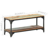 NNEVL Coffee Table 90x30x40 cm Solid Reclaimed Wood