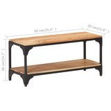 NNEVL Coffee Table 90x30x40 cm Solid Acacia Wood