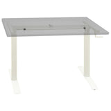 NNEVL Manual Height Adjustable Standing Desk Frame Hand Crank White