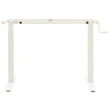 NNEVL Manual Height Adjustable Standing Desk Frame Hand Crank White