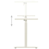 NNEVL Manual Height Adjustable Standing Desk Frame Hand Crank White