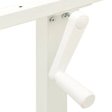 NNEVL Manual Height Adjustable Standing Desk Frame Hand Crank White
