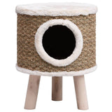 NNEVL Cat House with Wooden Legs 41 cm Seagrass