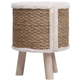 NNEVL Cat House with Wooden Legs 41 cm Seagrass