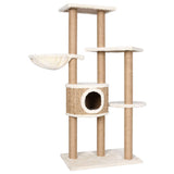 NNEVL Cat Tree with Scratching Post 126cm Seagrass