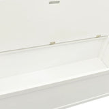 NNEVL Storage Bench 126 cm White Solid Fir Wood