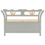 NNEVL Storage Bench 126 cm Grey Solid Fir Wood