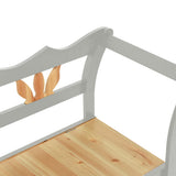 NNEVL Storage Bench 126 cm Grey Solid Fir Wood