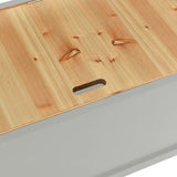 NNEVL Storage Bench 126 cm Grey Solid Fir Wood