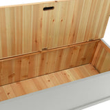 NNEVL Storage Bench 126 cm Grey Solid Fir Wood
