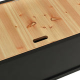 NNEVL Storage Bench 126 cm Black Solid Fir Wood