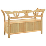 NNEVL Storage Bench 126 cm Light Wood Solid Fir Wood