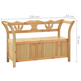 NNEVL Storage Bench 126 cm Light Wood Solid Fir Wood